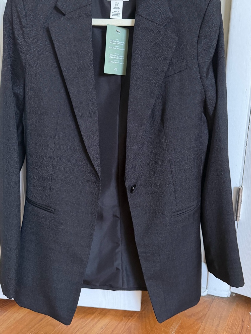 H&M Women’s Charcoal Single-Breasted Blazer